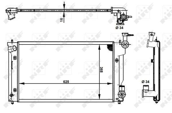 Radiador motor NRF B.V. 53398