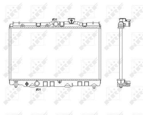 Radiateur moteur (Radiateur de refroidissement) NRF B.V. 53399