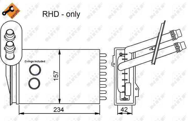 Radiateur de chauffage NRF B.V. ref. 53402