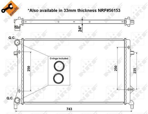 Radiateur moteur (Radiateur de refroidissement) NRF B.V. 53405