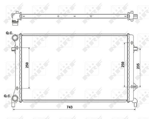 Radiateur moteur (Radiateur de refroidissement) NRF B.V. 53405A