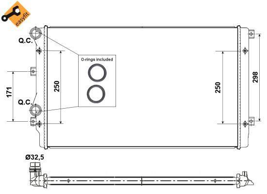 Radiateur moteur (Radiateur de refroidissement) NRF B.V. 53406