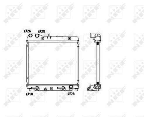 Radiador, refrigeración del motor NRF B.V. ref. 53408
