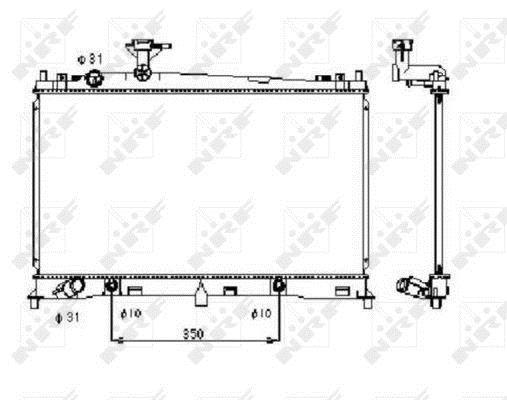 Radiador, refrigeración del motor NRF B.V. ref. 53410