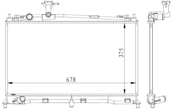 Radiateur moteur (Radiateur de refroidissement) NRF B.V. ref. 53411