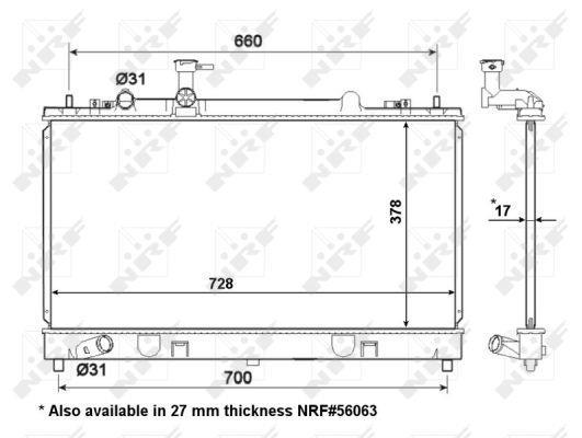Radiateur moteur (Radiateur de refroidissement) NRF B.V. 53412