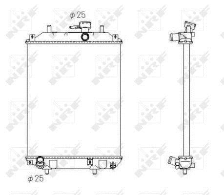 Radiateur moteur (Radiateur de refroidissement) NRF B.V. 53413