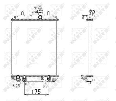 Radiador, refrigeración del motor NRF B.V. ref. 53414