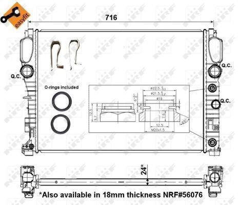Radiateur moteur (Radiateur de refroidissement) NRF B.V. 53423