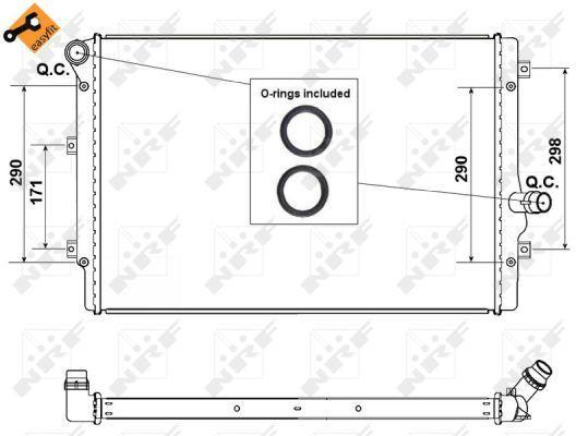 Radiateur moteur (Radiateur de refroidissement) NRF B.V. ref. 53425