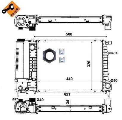Radiateur moteur (Radiateur de refroidissement) NRF B.V. 53426