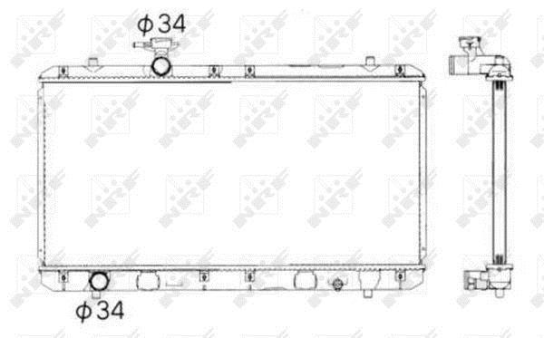 Radiateur moteur (Radiateur de refroidissement) NRF B.V. ref. 53428