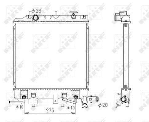 Radiador, refrigeración del motor NRF B.V. ref. 53434