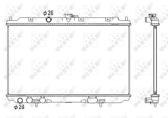 Radiador, refrigeración del motor NRF B.V. ref. 53435