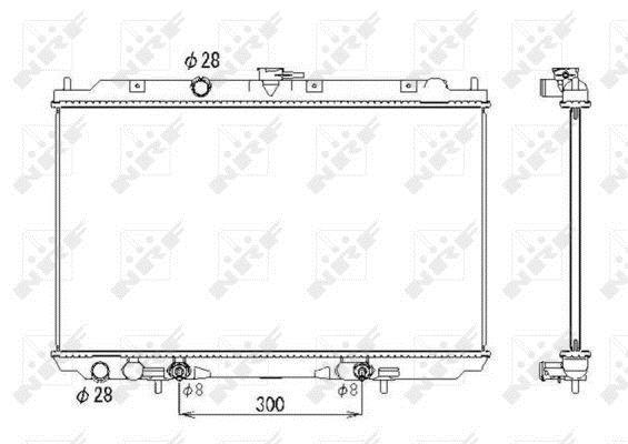 Radiador, refrigeración del motor NRF B.V. ref. 53436