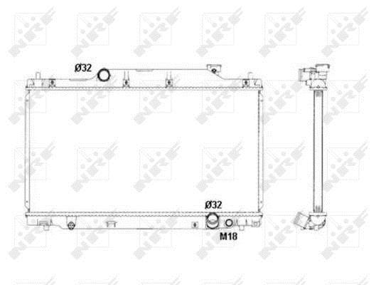 Radiateur moteur (Radiateur de refroidissement) NRF B.V. 53439