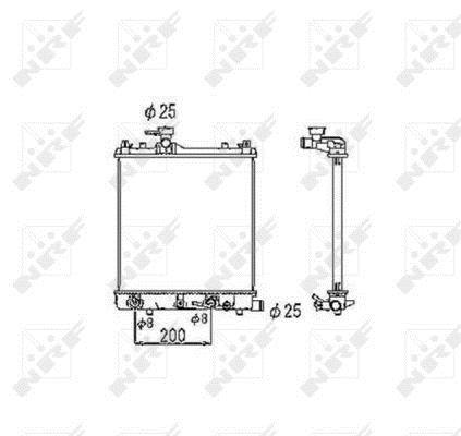 Radiador, refrigeración del motor NRF B.V. ref. 53445