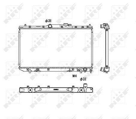 Radiador, refrigeración del motor NRF B.V. ref. 53446