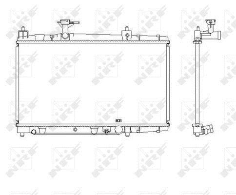 Radiador, refrigeración del motor NRF B.V. ref. 53448