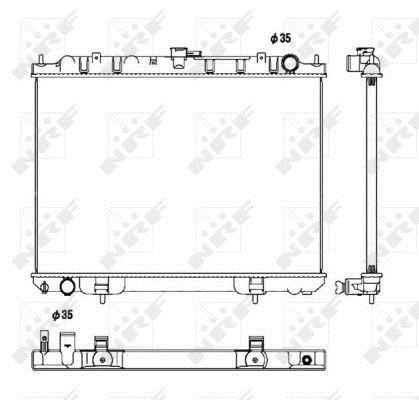 Radiateur moteur (Radiateur de refroidissement) NRF B.V. 53450