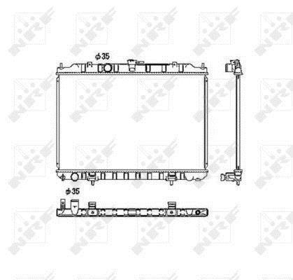 Radiador, refrigeración del motor NRF B.V. ref. 53452