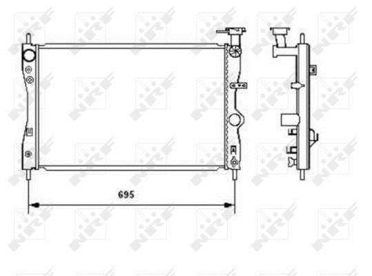 Radiador motor NRF B.V. ref. 53464