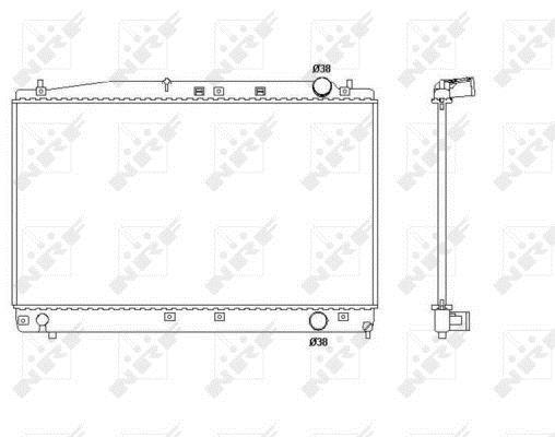 Radiateur moteur (Radiateur de refroidissement) NRF B.V. 53466