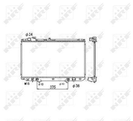 Radiador, refrigeración del motor NRF B.V. ref. 53467