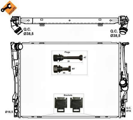 Radiador, refrigeración del motor NRF B.V. ref. 53474