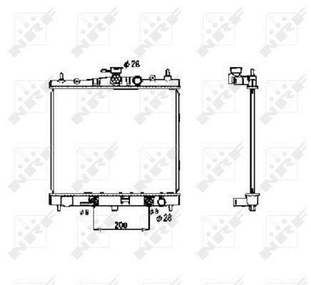 Radiador, refrigeración del motor NRF B.V. ref. 53477