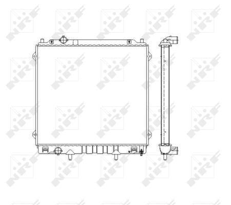 Radiador, refrigeración del motor NRF B.V. ref. 53480