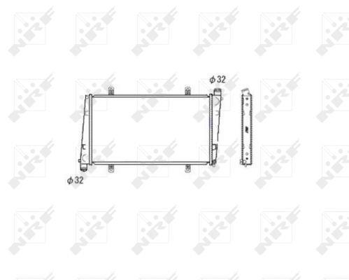 Radiateur moteur (Radiateur de refroidissement) NRF B.V. ref. 53483