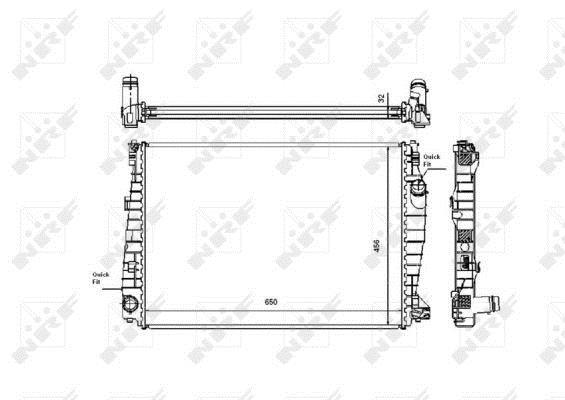 Radiador, refrigeración del motor NRF B.V. ref. 53487