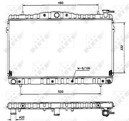 Radiateur moteur (Radiateur de refroidissement) NRF B.V. 53504