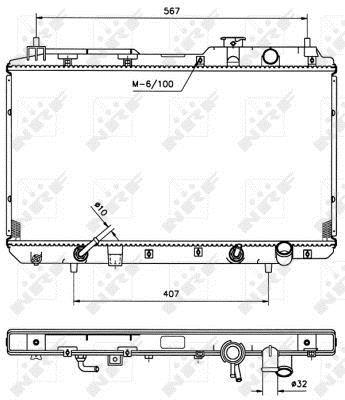 Radiador, refrigeración del motor NRF B.V. ref. 53507