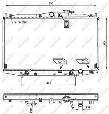 Radiador, refrigeración del motor NRF B.V. ref. 53509