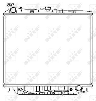 Radiador, refrigeración del motor NRF B.V. ref. 53516