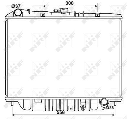 Radiador, refrigeración del motor NRF B.V. ref. 53517