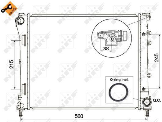 Radiador motor NRF B.V. 53525