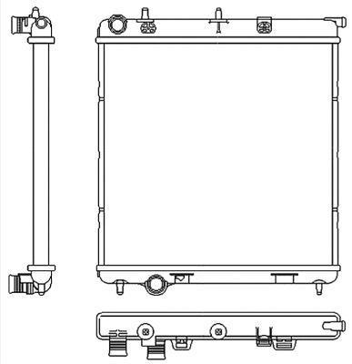 Radiateur moteur (Radiateur de refroidissement) NRF B.V. ref. 53531