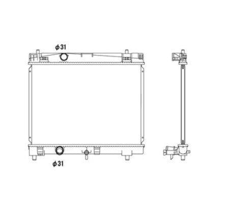 Radiador, refrigeración del motor NRF B.V. ref. 53533