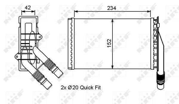 Radiador de aquecimento NRF B.V. ref. 53554