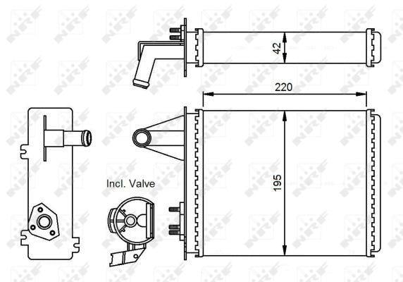 Radiador de calefacción NRF B.V. ref. 53556