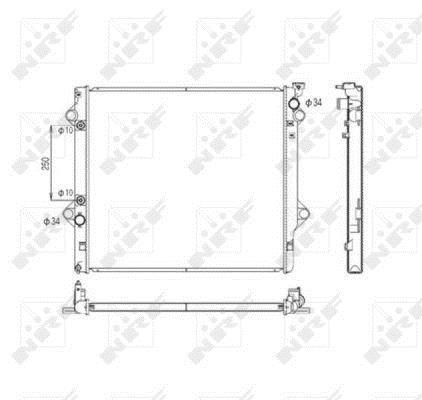 Radiador, refrigeración del motor NRF B.V. ref. 53568
