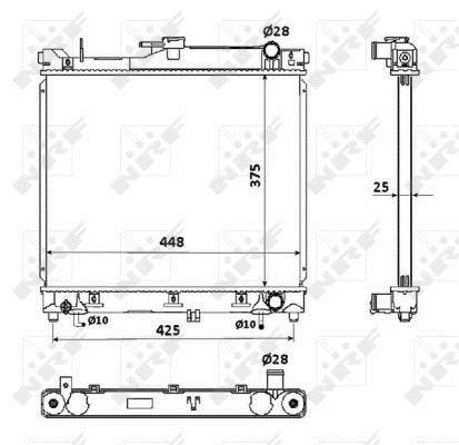 Radiateur moteur (Radiateur de refroidissement) NRF B.V. 53569