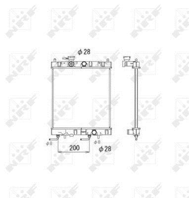 Radiador, refrigeración del motor NRF B.V. ref. 53571