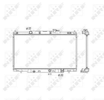 Radiador, refrigeración del motor NRF B.V. ref. 53573