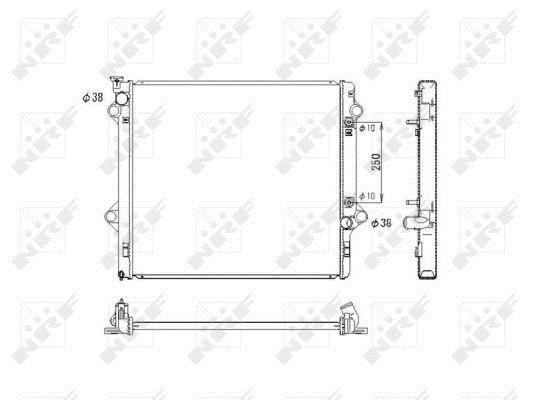 Radiador, refrigeración del motor NRF B.V. ref. 53575