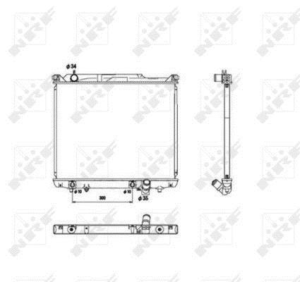 Radiador, refrigeración del motor NRF B.V. ref. 53576