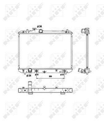 Radiador, refrigeración del motor NRF B.V. ref. 53578